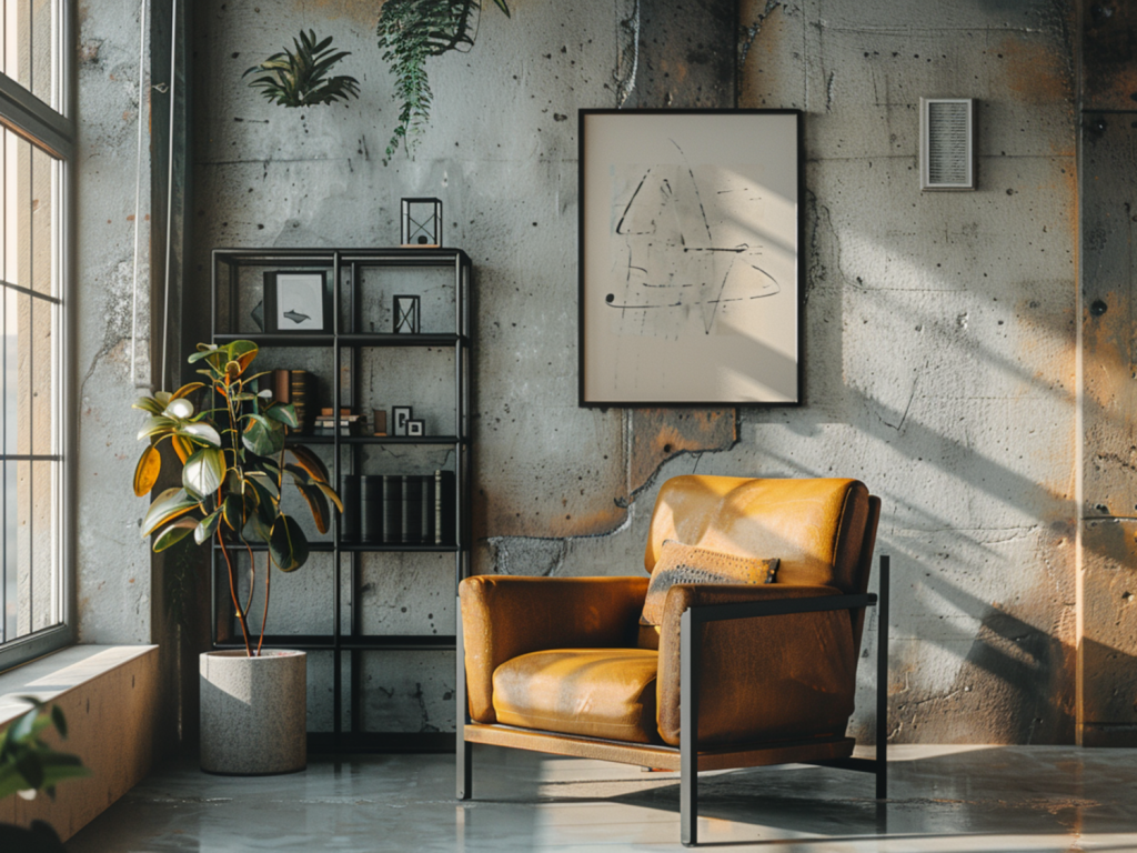 10 inspiracji na urządzenie salonu w stylu industrialnym z betonowymi akcentami