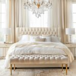 Łóżka kontynentalne w stylu glamour – elegancja i komfort.
