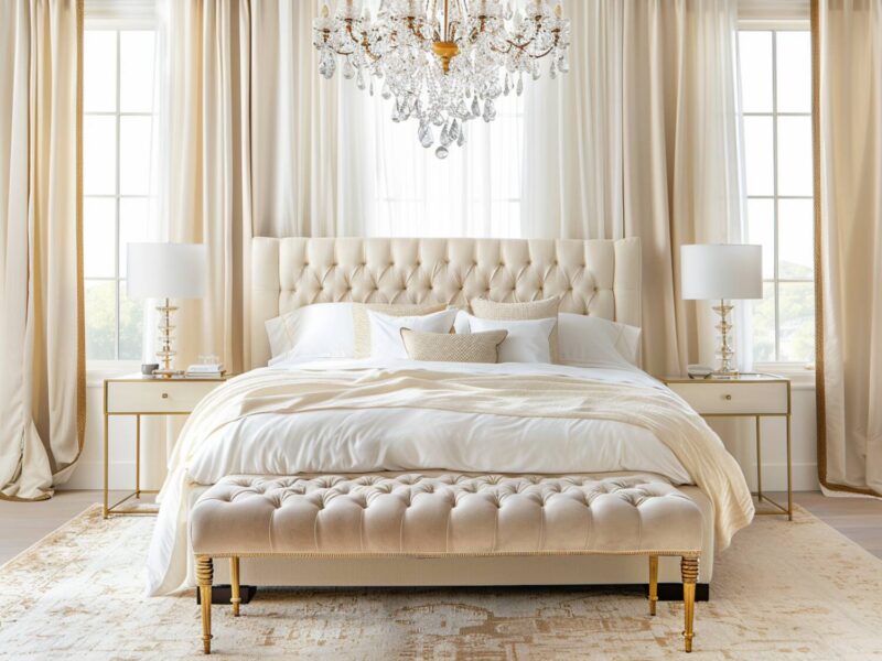 Łóżka kontynentalne w stylu glamour – elegancja i komfort.