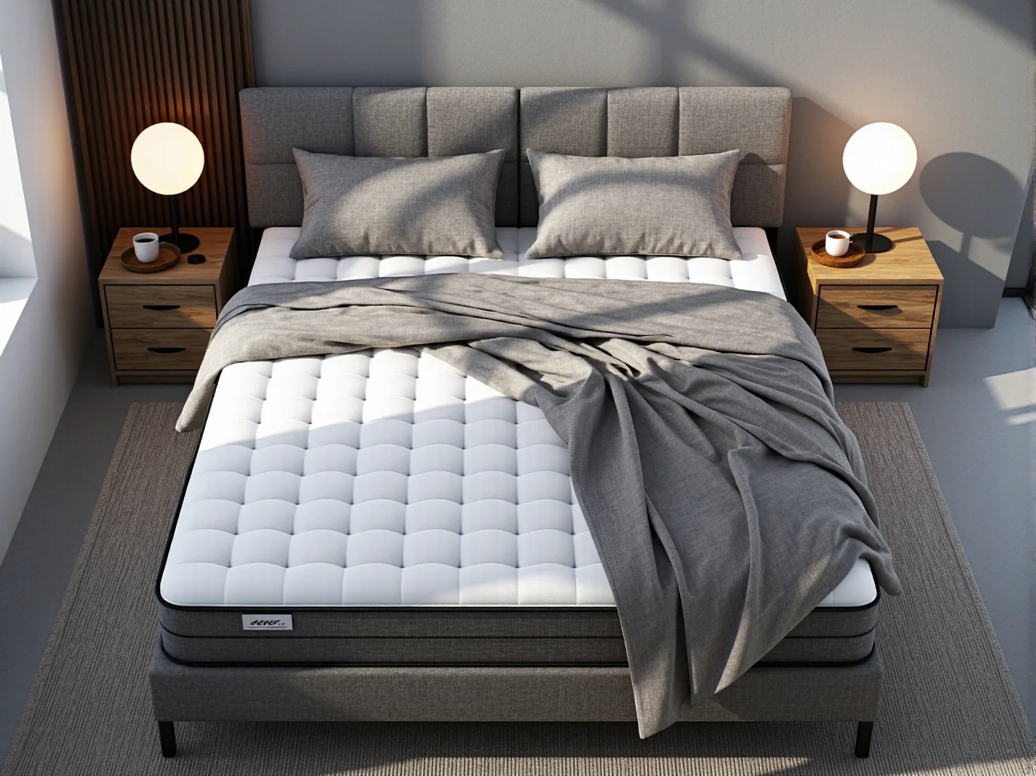 Przekrój materaca termoelastycznego pokazujący warstwy pianki wspierające kręgosłup.