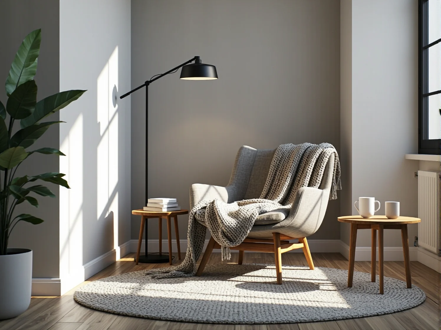 Stół jadalniany wykonany z certyfikowanego drewna FSC w minimalnym wnętrzu