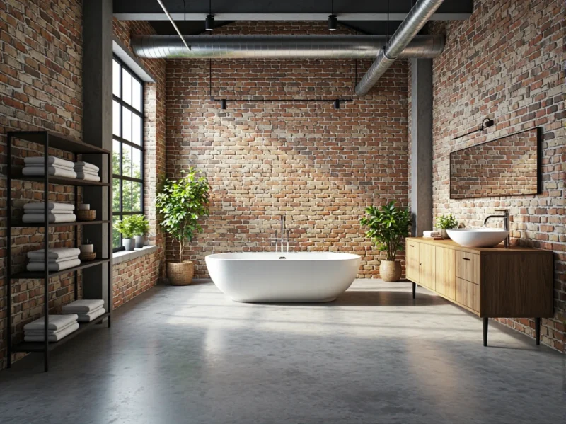 Drewniana szafka pod umywalkę dąb z metalowymi nogami