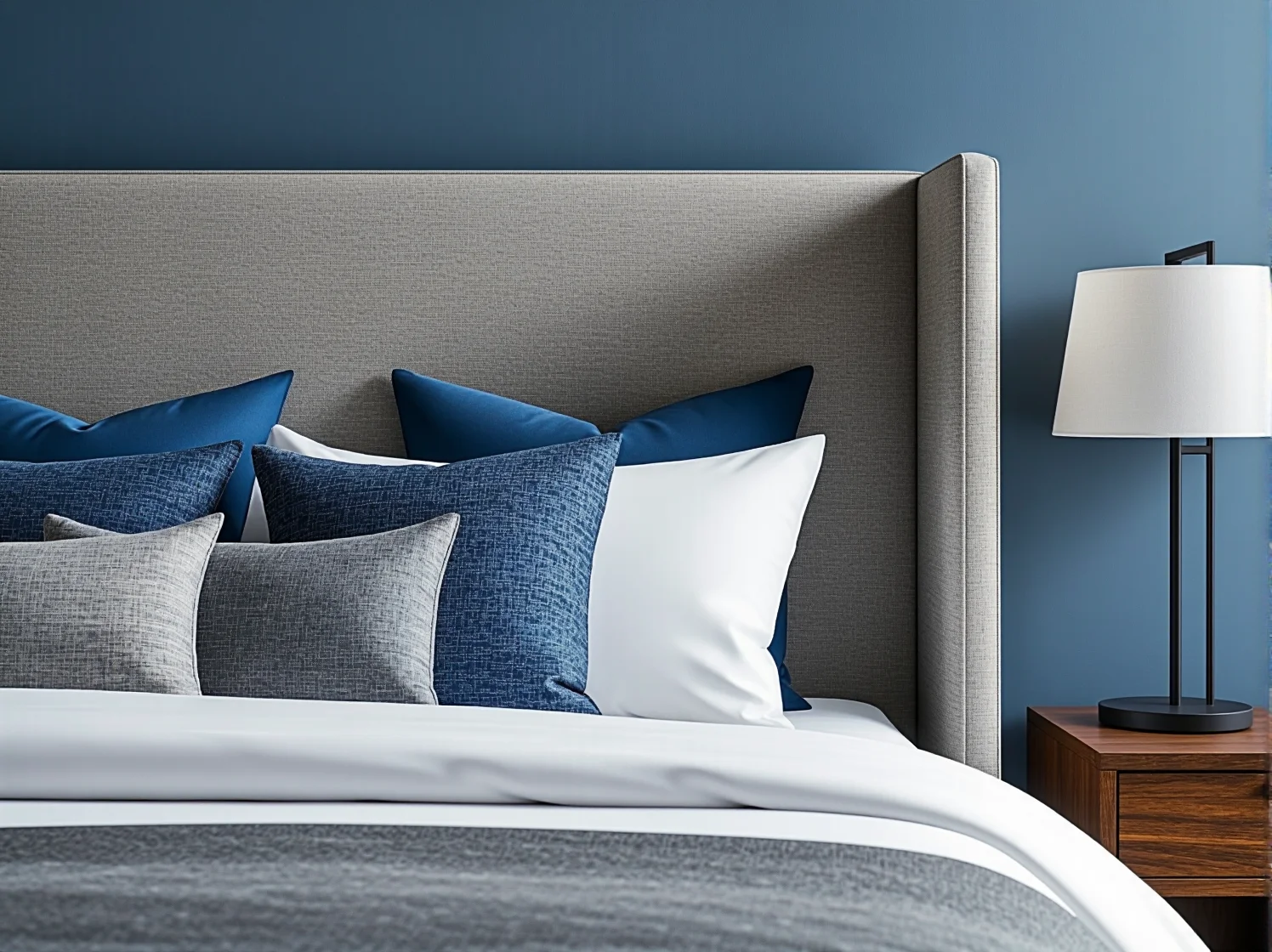 Zbliżenie na blat biurka hotelowego wykonany z odpornego na zarysowania materiału