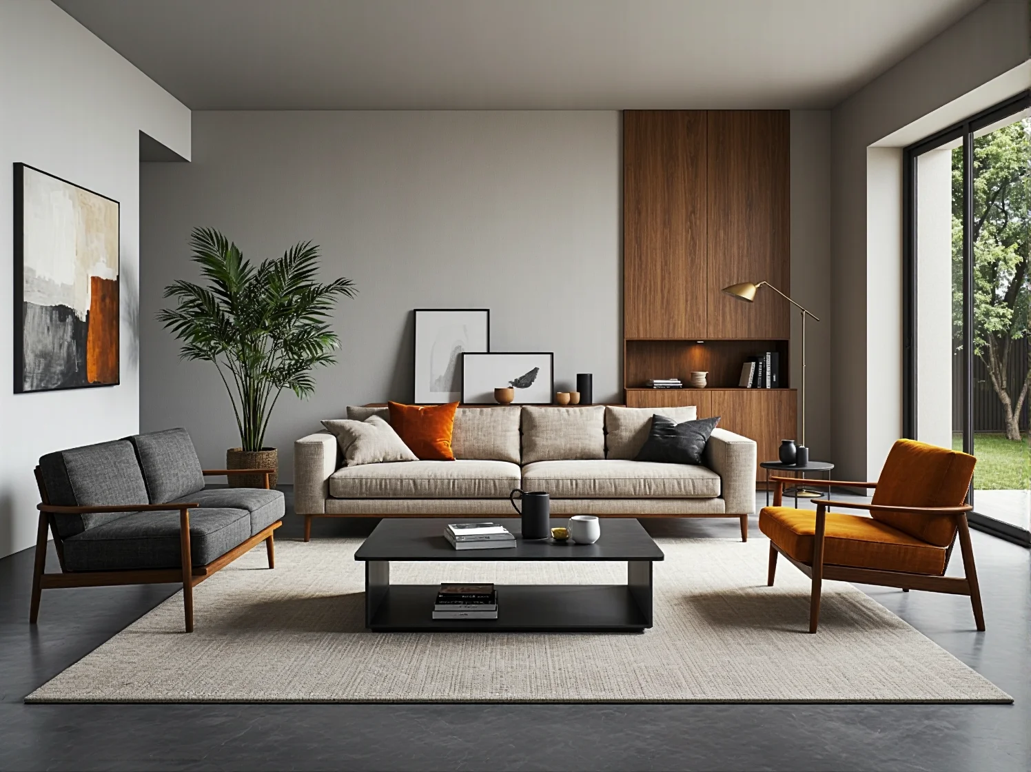 Elegancki zestaw mebli ogrodowych w naturalnych barwach ziemi i beżu