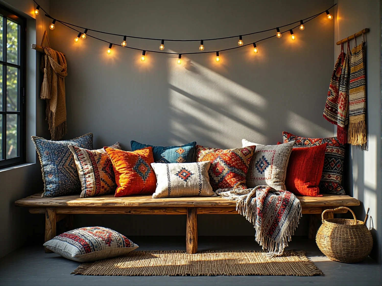 Ścieżka ogrodowa oświetlona lampkami solarnymi w naturalnych odcieniach beżu i brązu