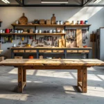 Stół warsztatowy z litego drewna do prac stolarskich DIY