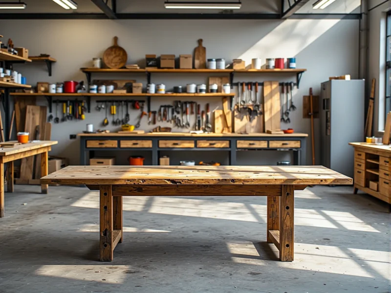 Stół warsztatowy z litego drewna do prac stolarskich DIY