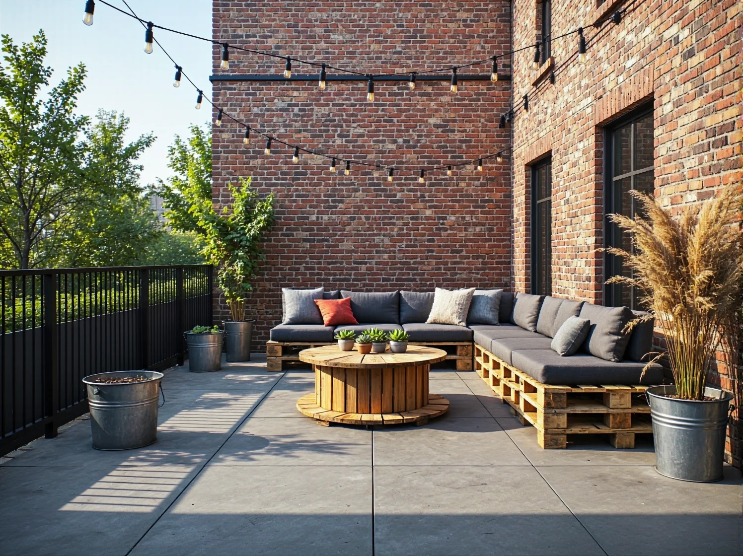 10 inspiracji na urządzenie tarasu w stylu industrialnym z wykorzystaniem recyklingowanych materiałów