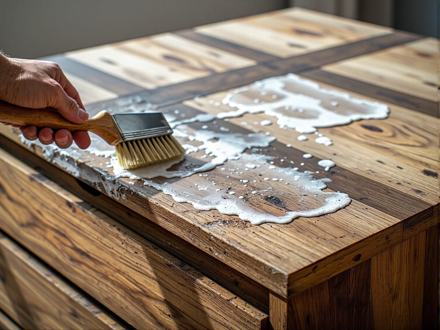 Usuwanie starych powłok malarskich z drewna za pomocą specjalnego żelu