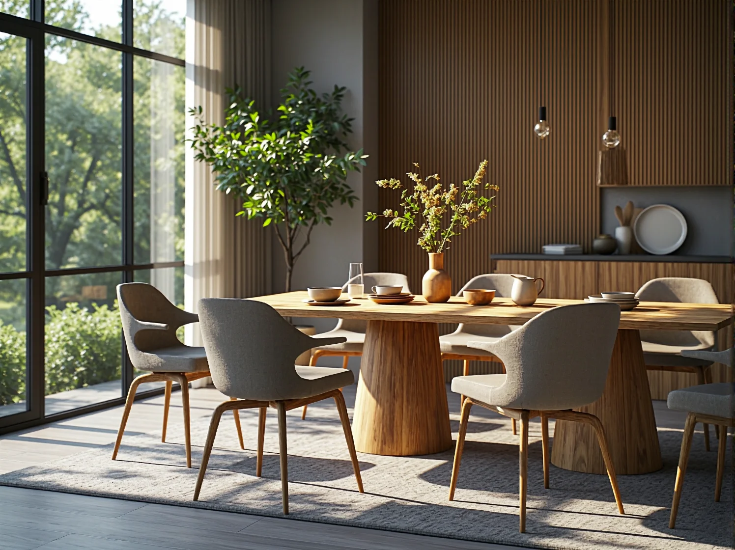 Sofa tapicerowana wegańską skórą z ananasa i poduszki z tkanin lnianych