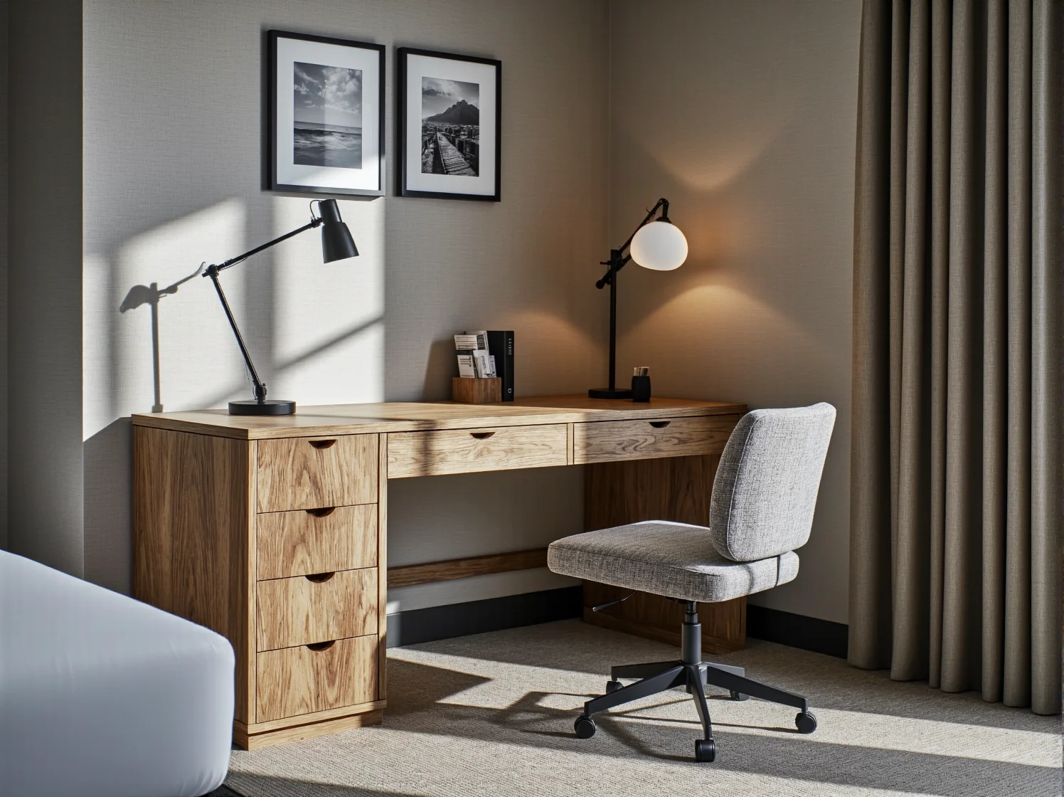 Wytrzymałe krzesła restauracyjne w hotelu wykonane z litego drewna i metalu