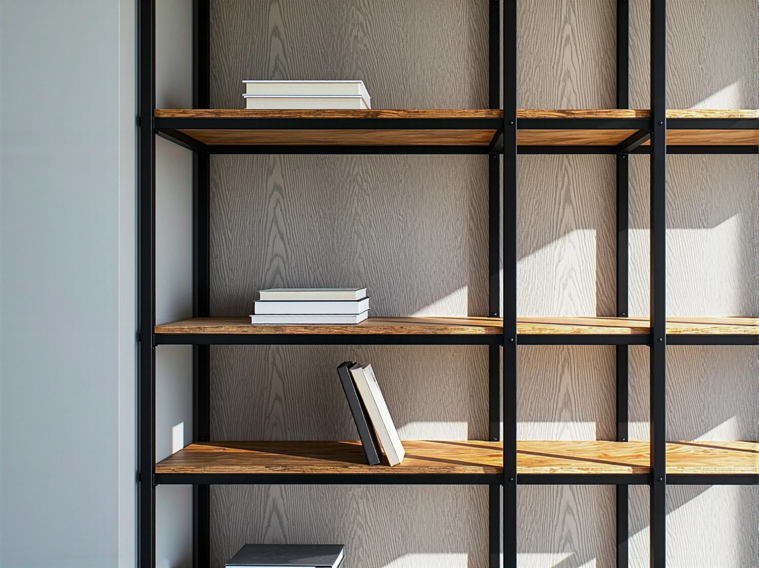 Wytrzymała konstrukcja stalowa regału industrialnego zapewniająca stabilność i długowieczność.