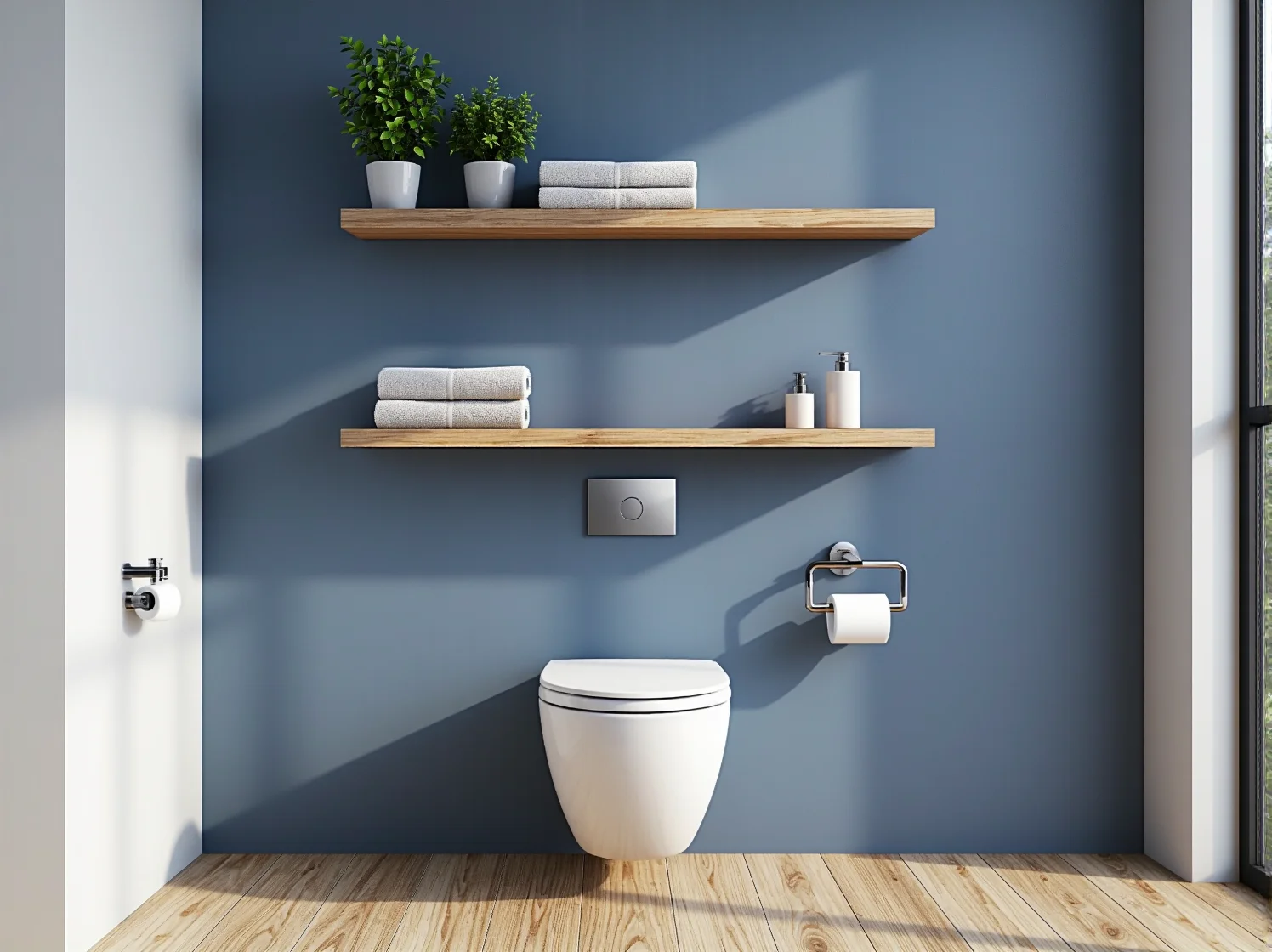 Funkcjonalna zabudowa nad pralką jako sposób na dodatkowe miejsce w małej łazience